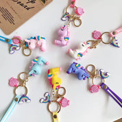Rainbow Unicorn Keychain - TinyMinyMo