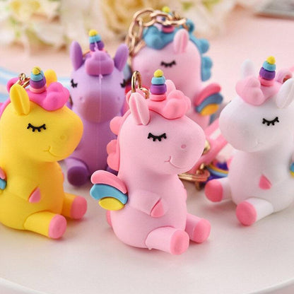 Rainbow Unicorn Keychain - TinyMinyMo