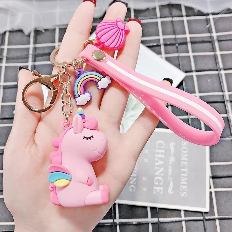 Rainbow Unicorn Keychain - TinyMinyMo