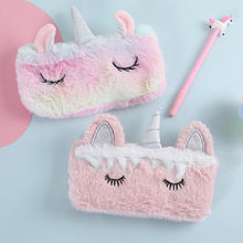 Load image into Gallery viewer, Plush Unicorn Pencil Pouch
