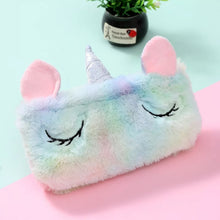 Load image into Gallery viewer, Plush Unicorn Pencil Pouch
