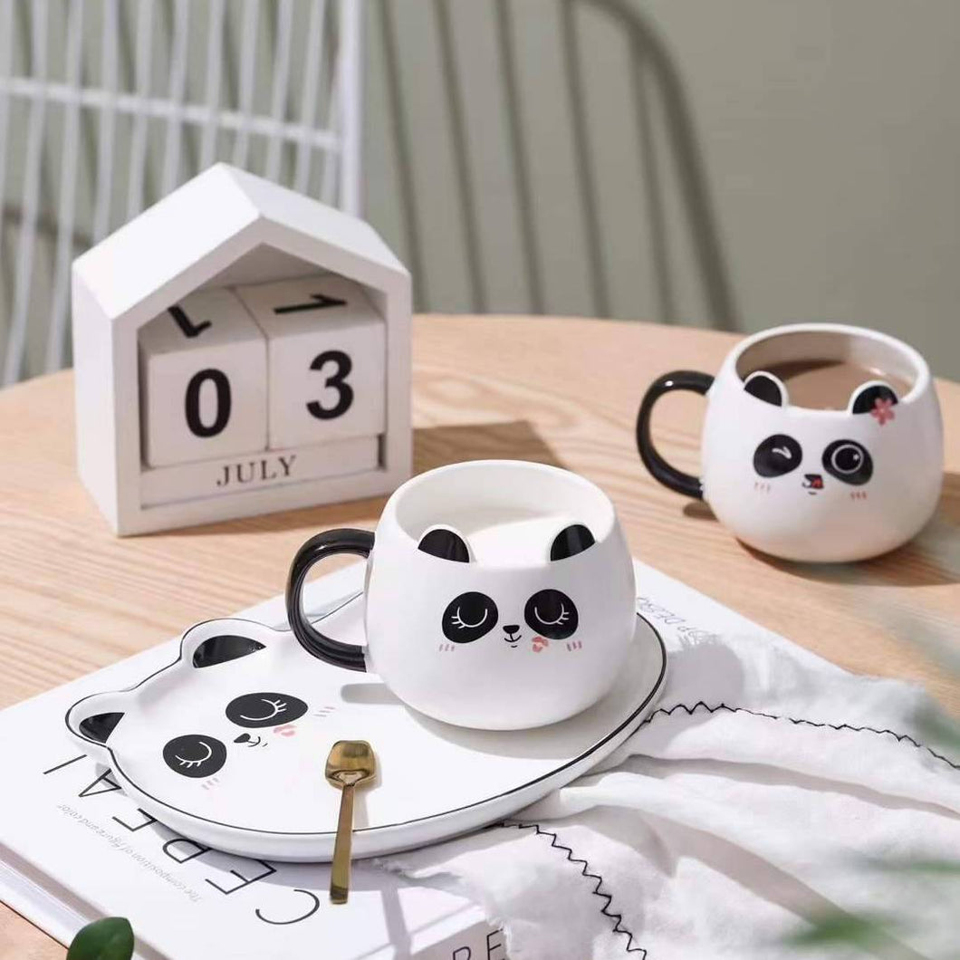 Panda Mug and Saucer with Spoon Set - Tinyminymo