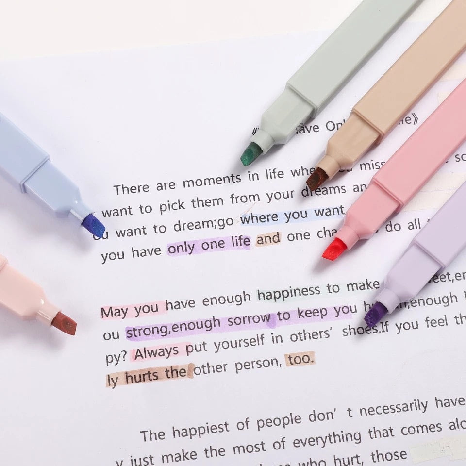 Pastel Highlighters - Set of 6 - Tinyminymo