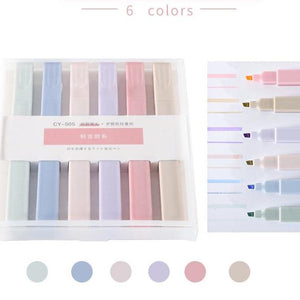Pastel Highlighters - Set of 6 - Tinyminymo