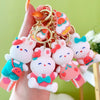 Peach Bunny 3D Keychain