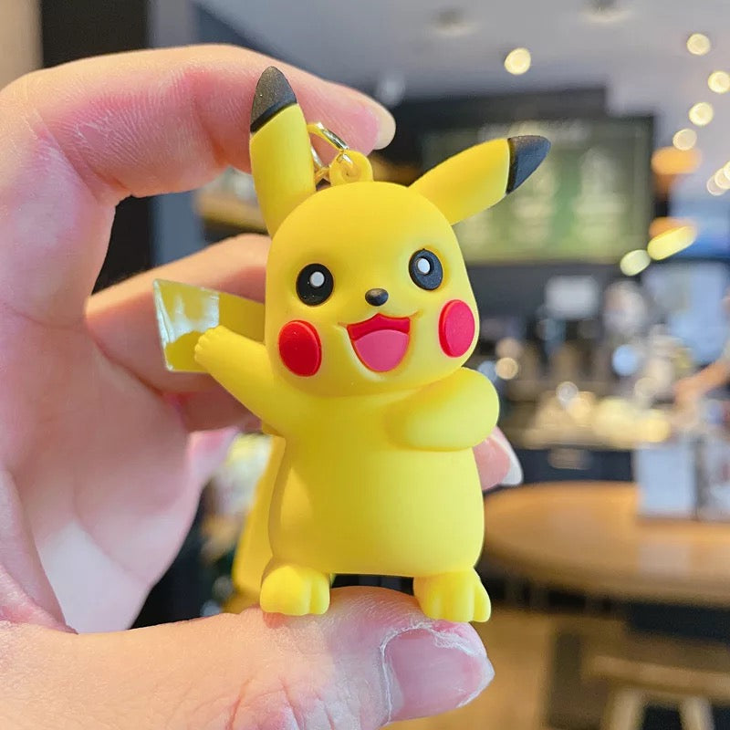 3D Pikachu Family Keychain - Tinyminymo