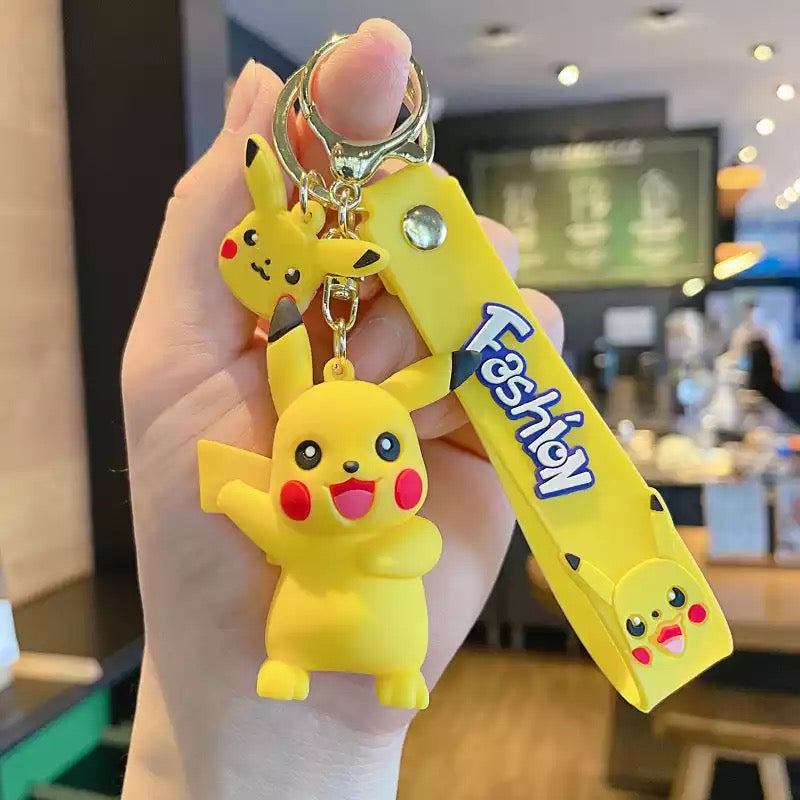 3D Pikachu Family Keychain - Tinyminymo