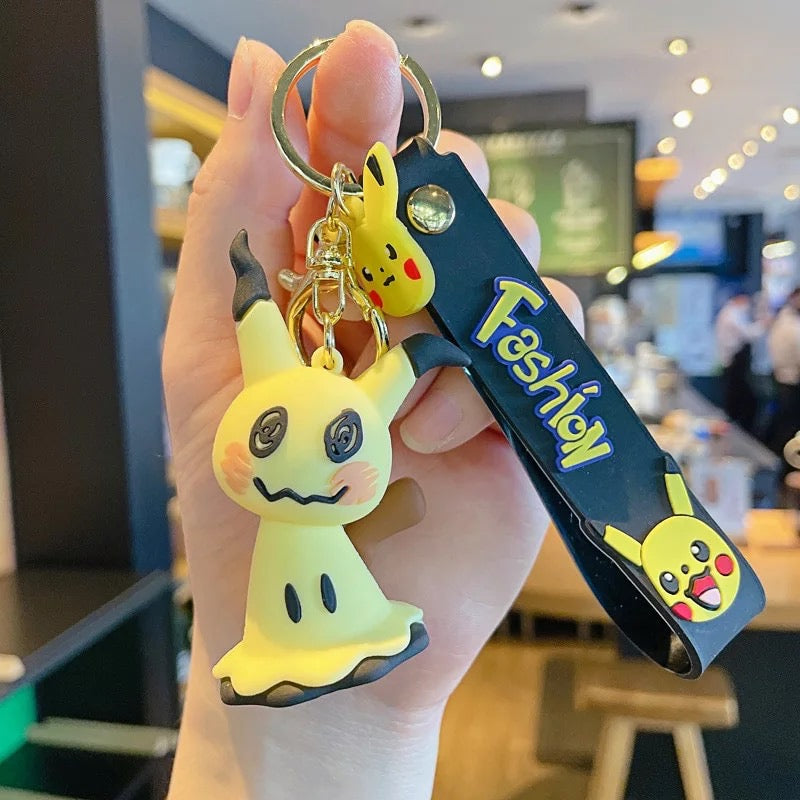 3D Pikachu Family Keychain - Tinyminymo