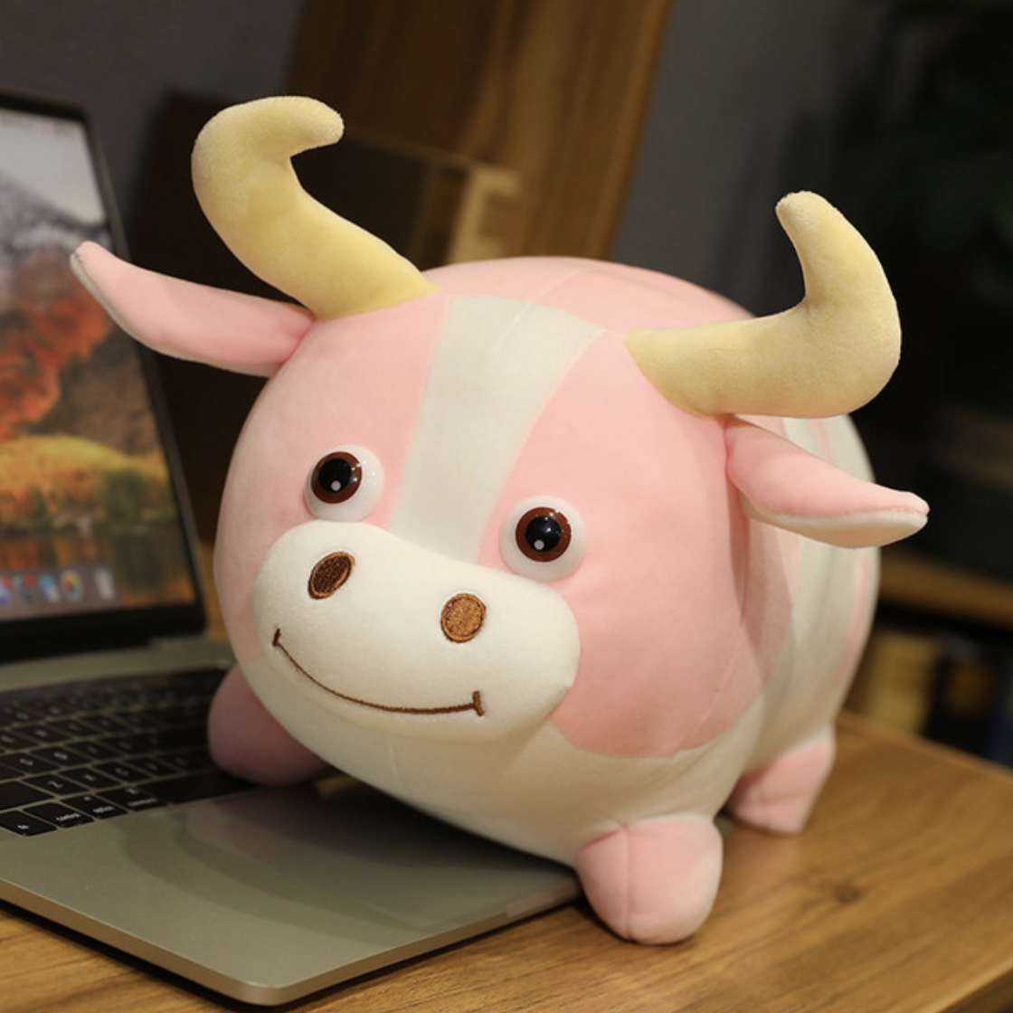 Pink Bull Plush Toy - Tinyminymo