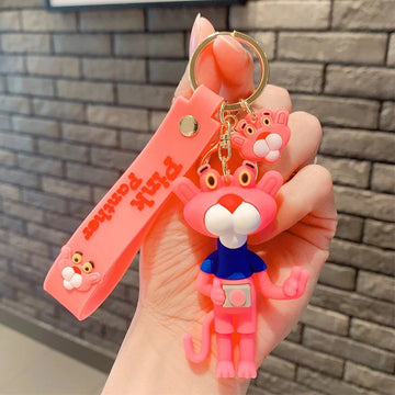 Cute Pink Panther 3D Keychain Online