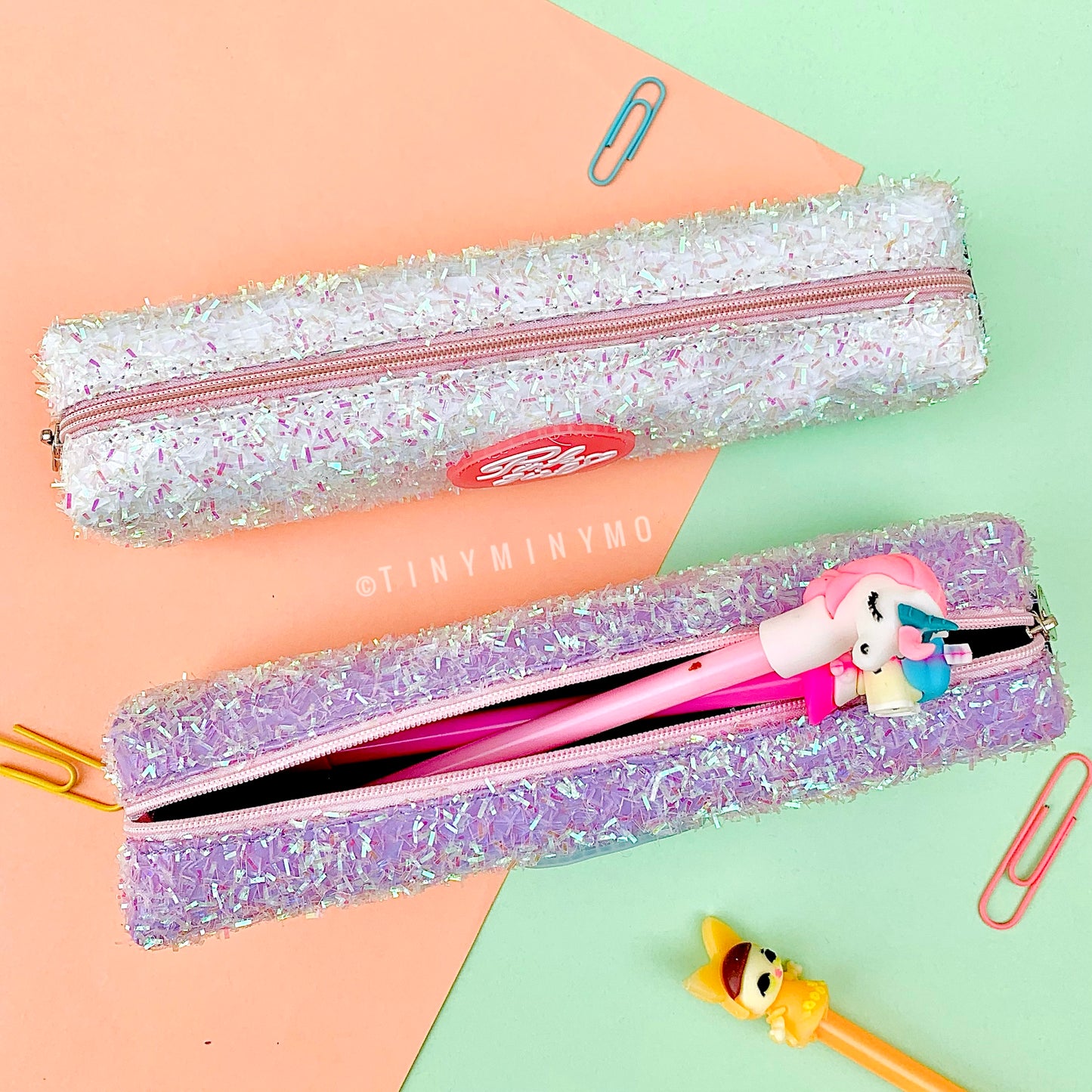 Pink Girl Glitter Pouch