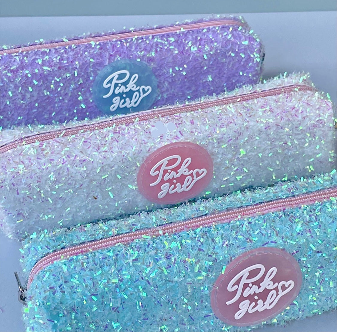 Pink Girl Glitter Pouch