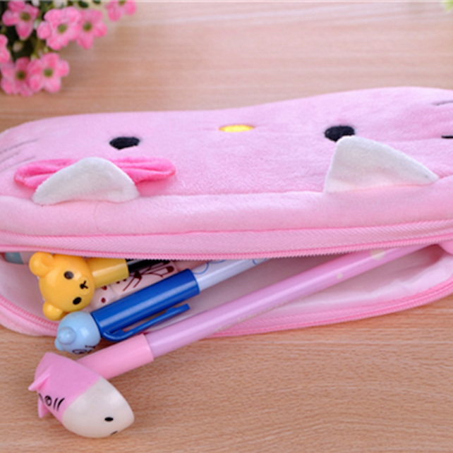 Plush Hello Kitty Zipper Pouch - Tinyminymo
