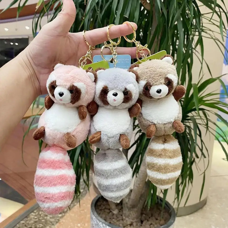Pushy Raccon Cute Plush Raccoon Keychain Online