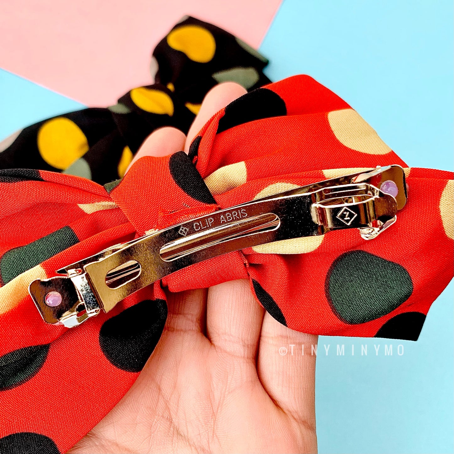 Polka Bow Clip -Tinyminymo
