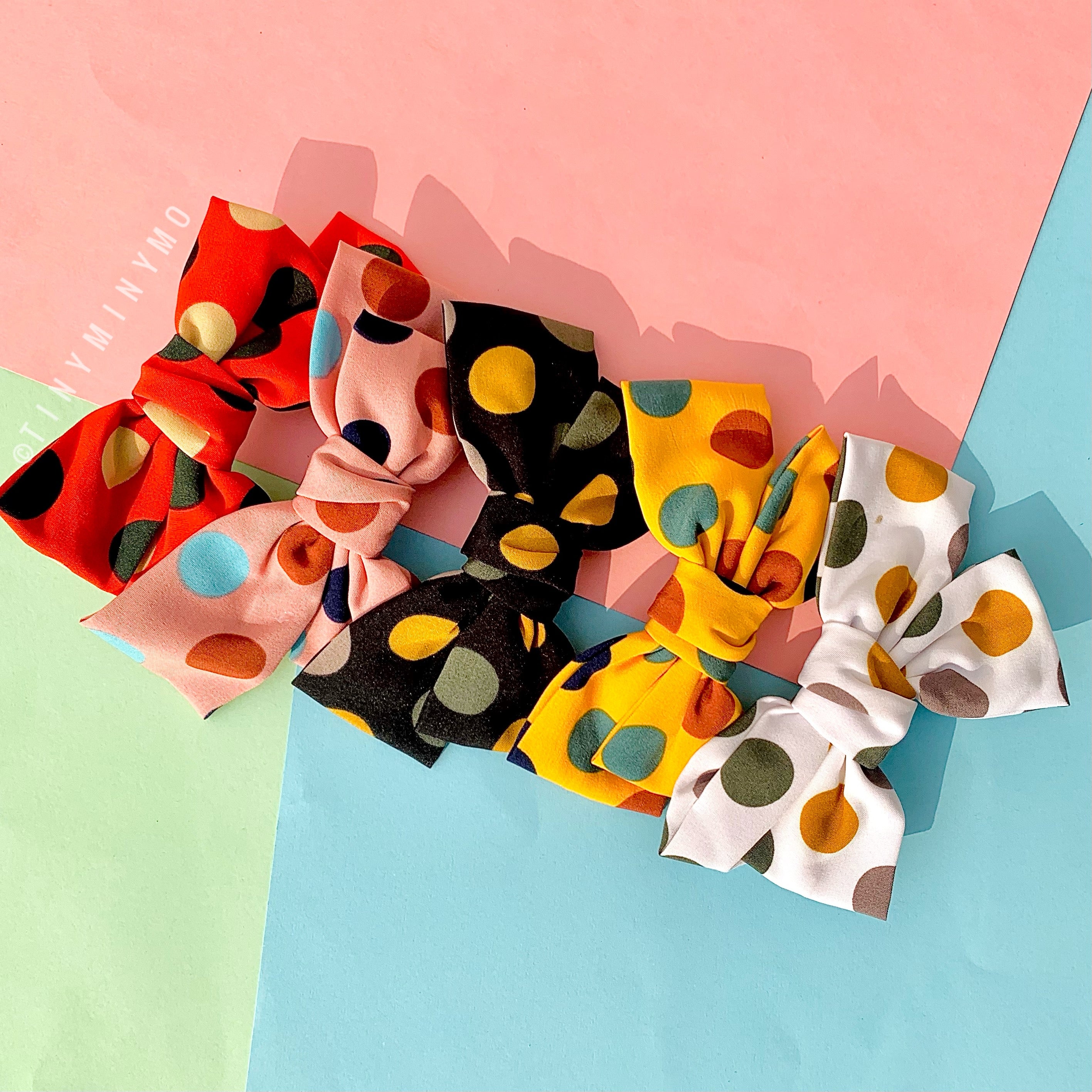 Polka Bow Clip -Tinyminymo