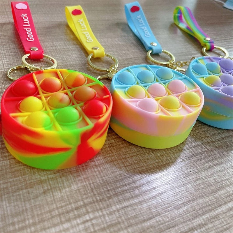 Pop It Coin Purse Keychain - Round - Tinyminymo