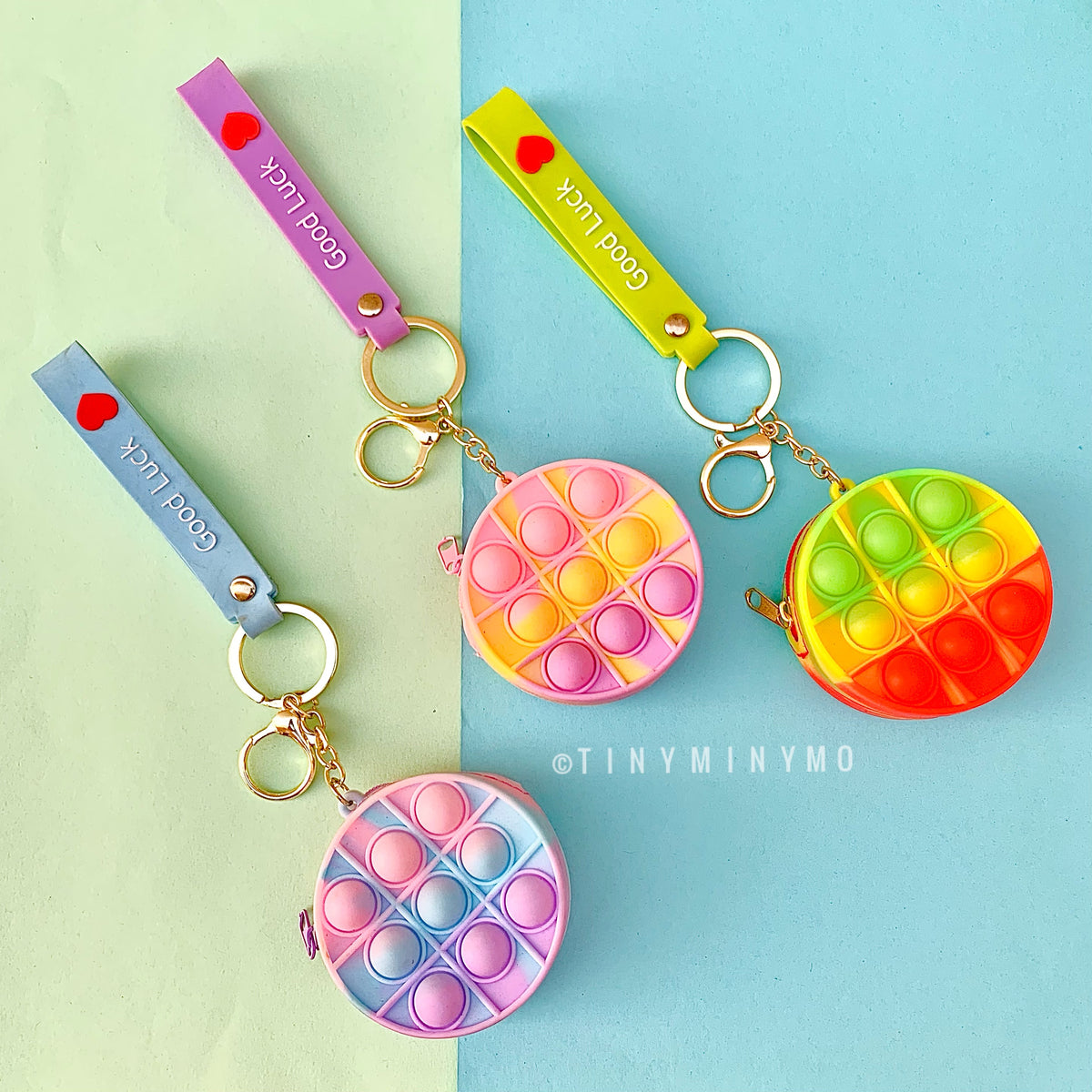 Pop It Coin Purse Keychain - Round - Tinyminymo