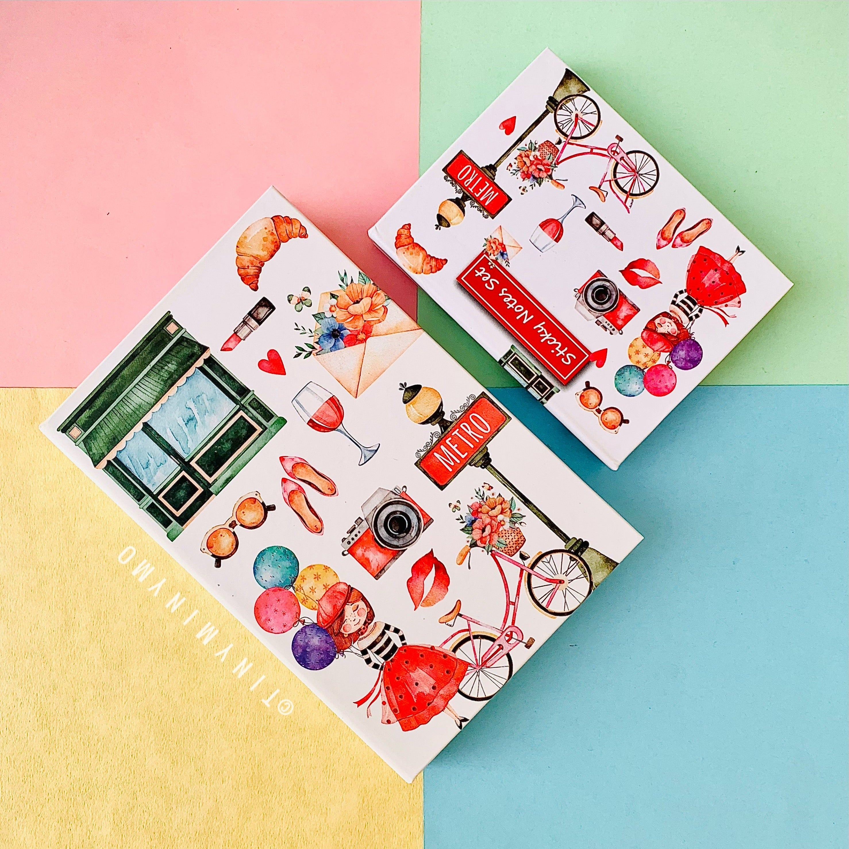 Post it Sticky Notebook - Paris and Fashion - Tinyminymo