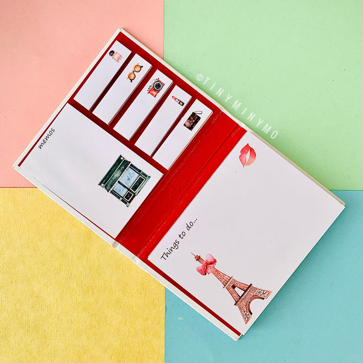 Post it Sticky Notebook - Paris and Fashion - Tinyminymo