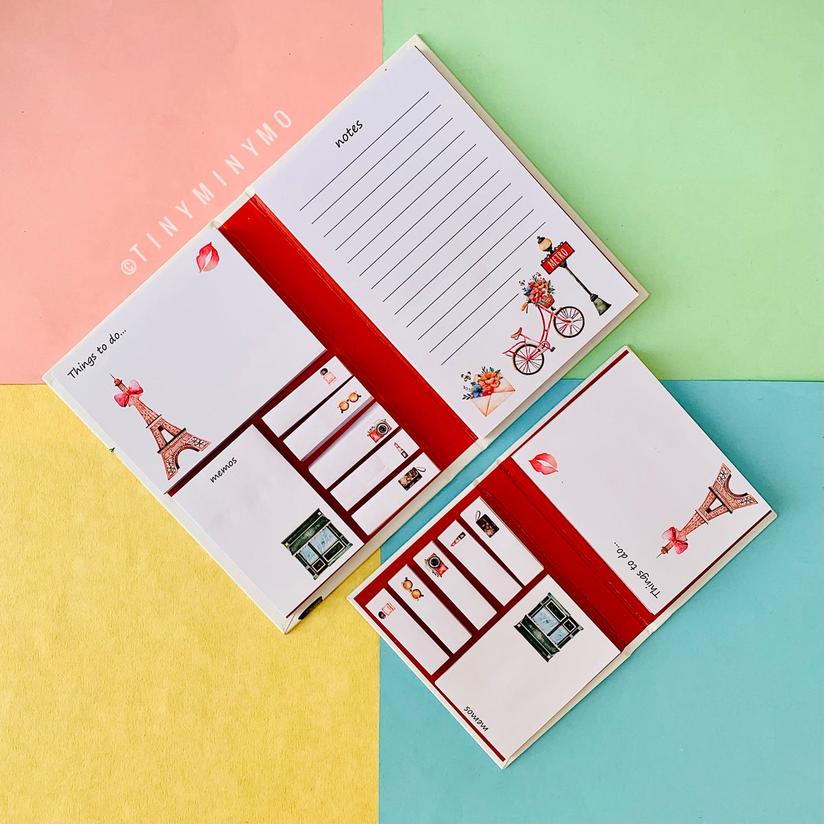 Post it Sticky Notebook - Paris and Fashion - Tinyminymo