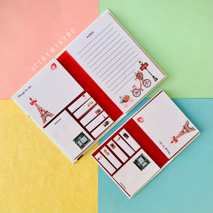 Post it Sticky Notebook - Paris and Fashion - Tinyminymo