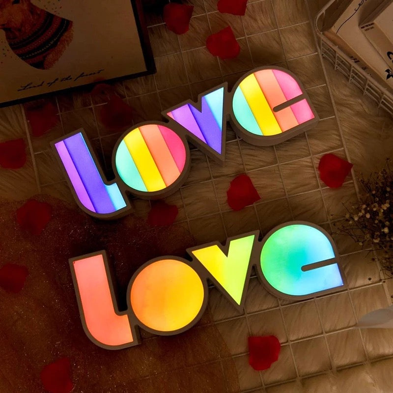 Rainbow LED Love Lamp - Tinyminymo