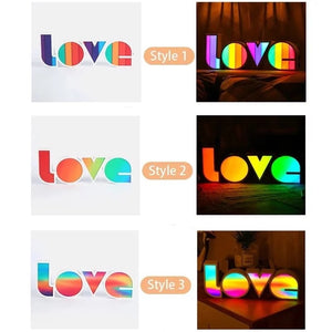 Rainbow LED Love Lamp - Tinyminymo