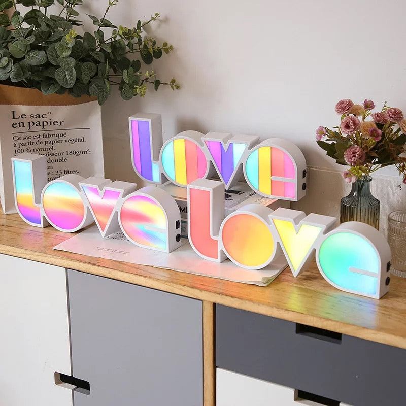 Rainbow LED Love Lamp - Tinyminymo