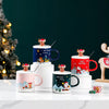 Reindeer Topper Ceramic Christmas Mug