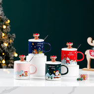 Reindeer Topper Ceramic Christmas Mug - Tinyminymo