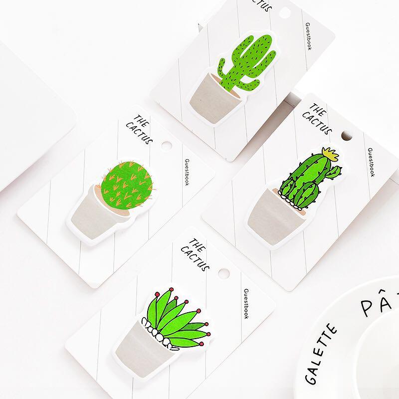 Cactus Shaped Sticky Notes - TinyMinyMo