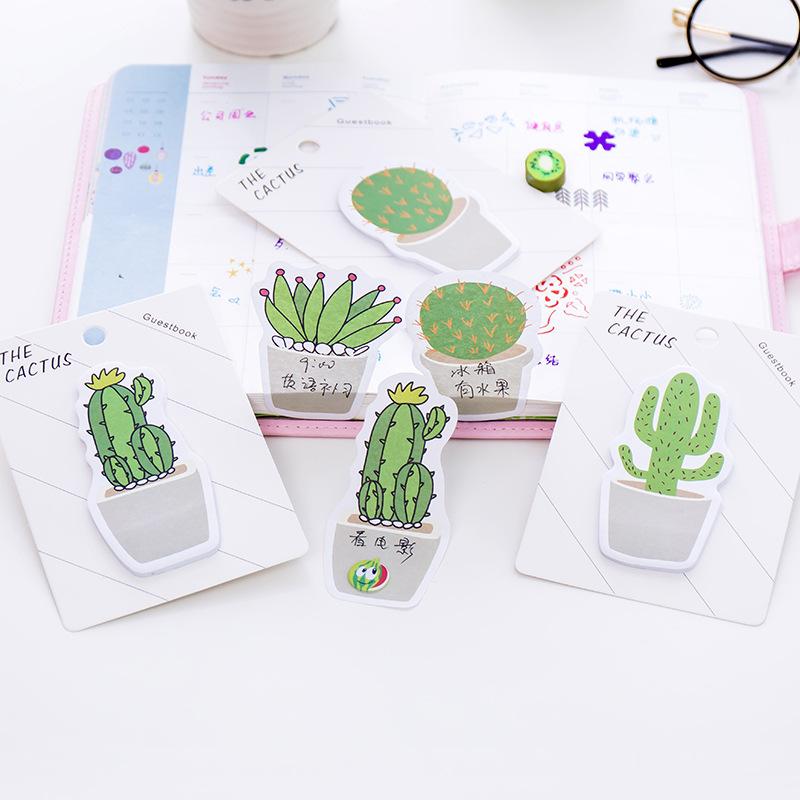 Cactus Shaped Sticky Notes - TinyMinyMo