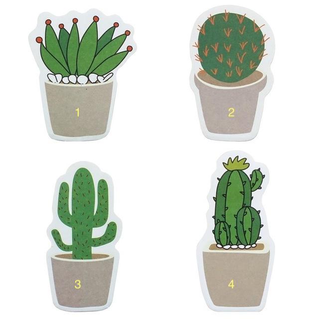 Cactus Shaped Sticky Notes - TinyMinyMo