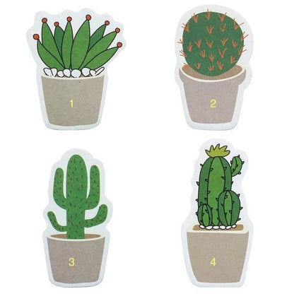Cactus Shaped Sticky Notes - TinyMinyMo