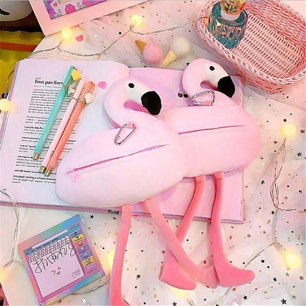 Plush Flamingo Pouch - TinyMinyMo