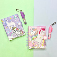 Load image into Gallery viewer, Mini Diary with Pen - Unicorn - TinyMinyMo

