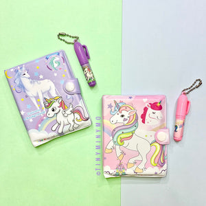 Mini Diary with Pen - Unicorn - TinyMinyMo