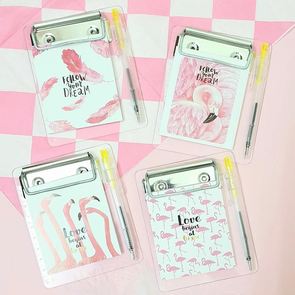 4 In 1 Flamingo Notepad