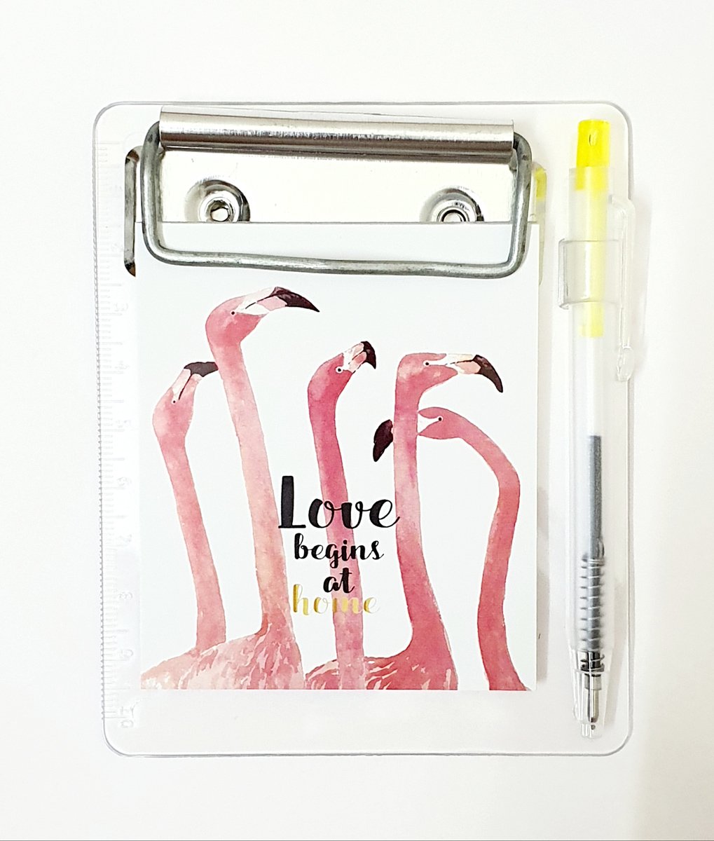 4 In 1 Flamingo Notepad