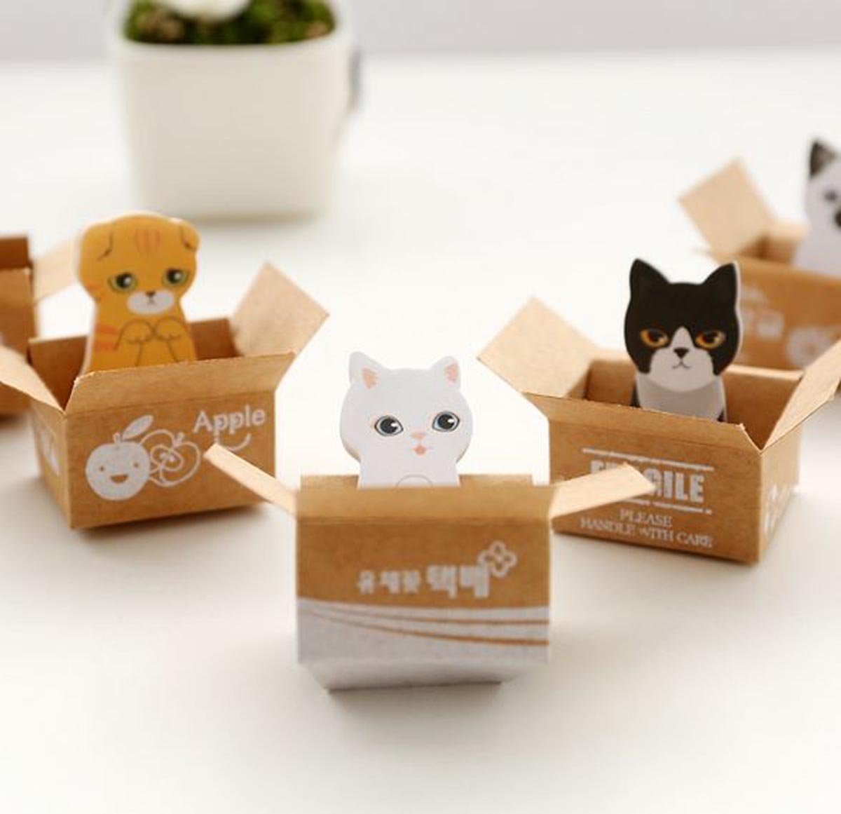 Cat Sticky Notes in a Box - Tinyminymo