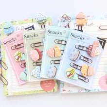 Load image into Gallery viewer, Paperclips - Snacks - Set of 4

