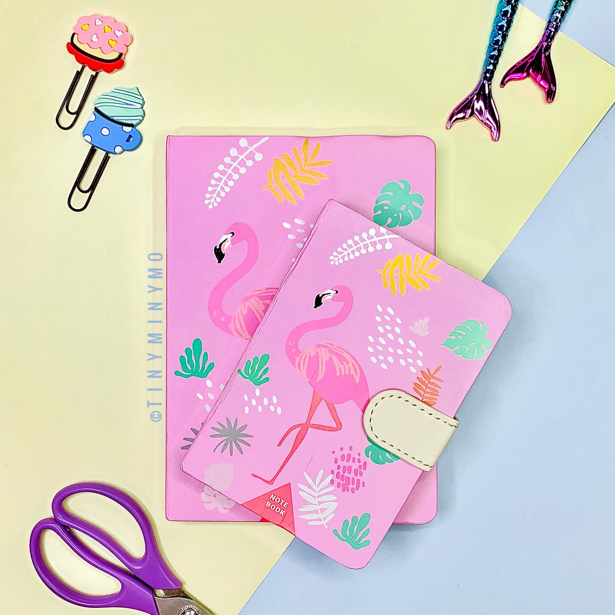 Magnetic Lock Diary - Flamingo