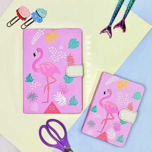 Magnetic Lock Diary - Flamingo