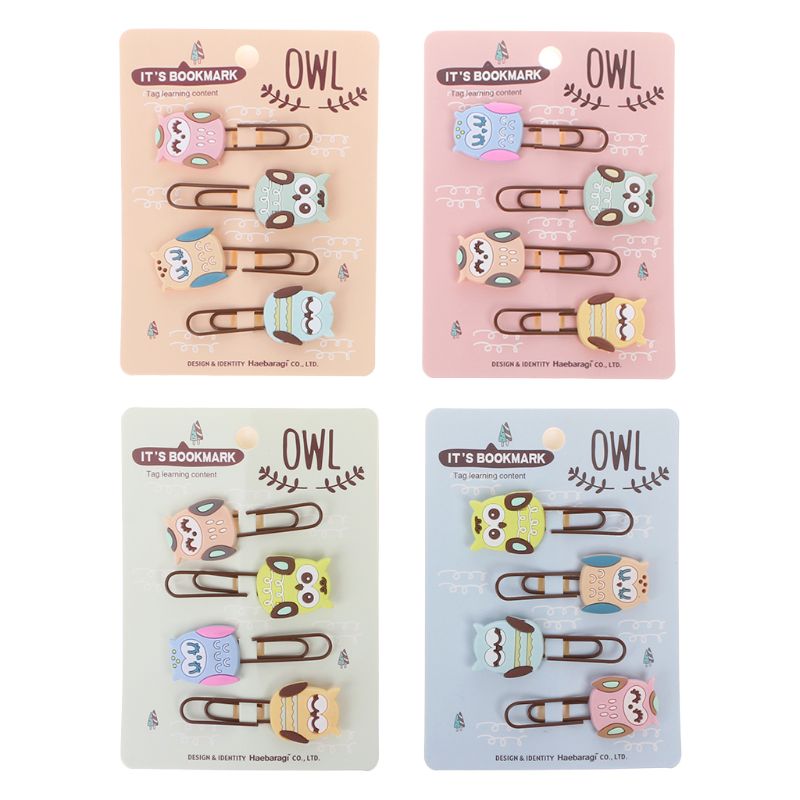 Owl Paperclips - Set of 4