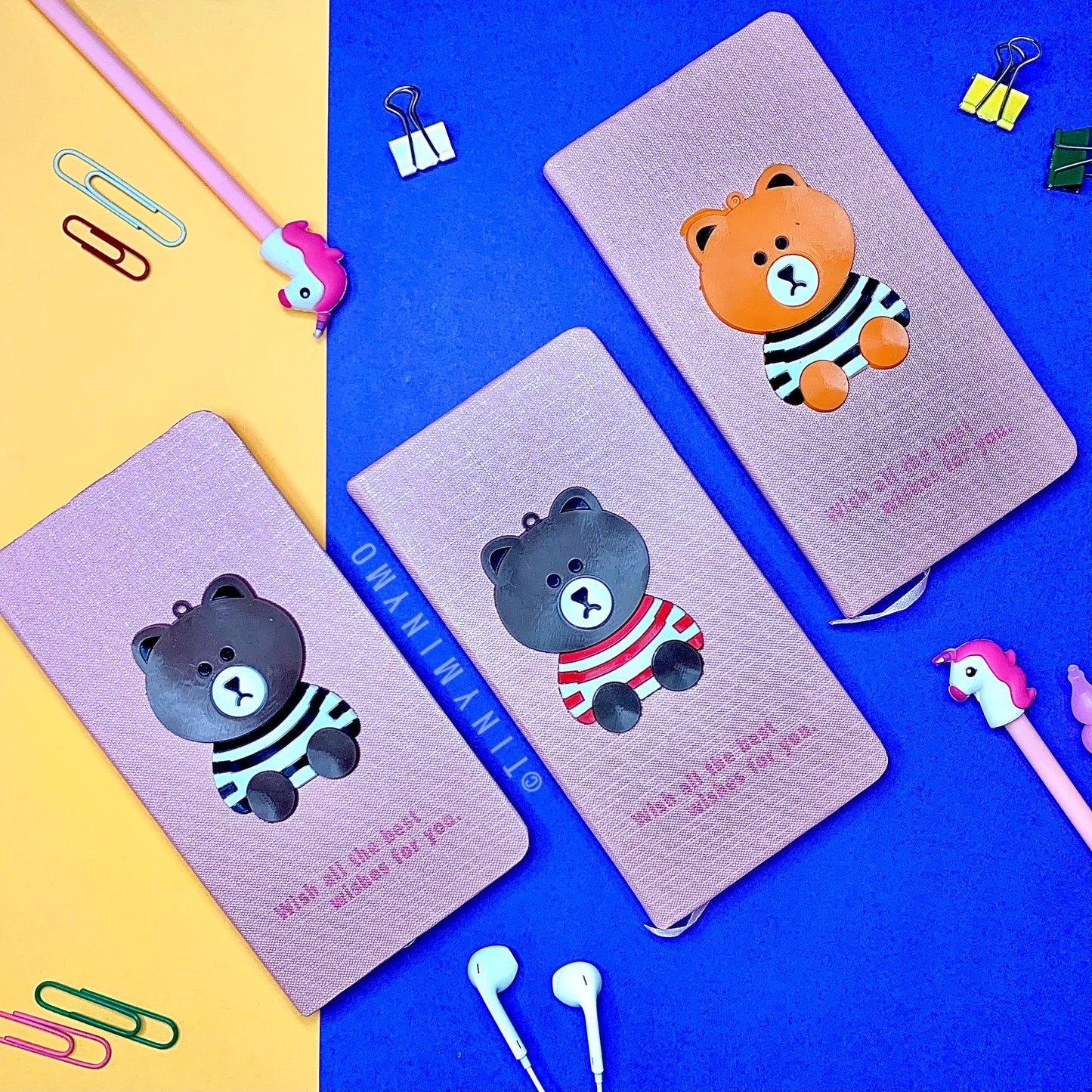 Teddy Doodle Notebook with Pen