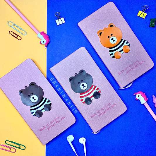 Teddy Doodle Notebook with Pen