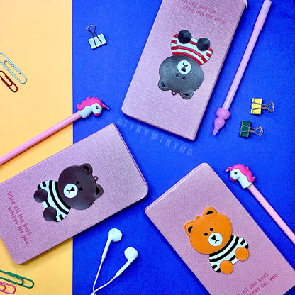 Teddy Doodle Notebook with Pen