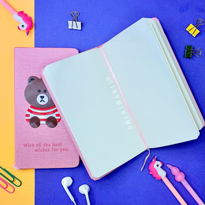 Teddy Doodle Notebook with Pen