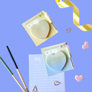 Heart Sticky Notes with Pen